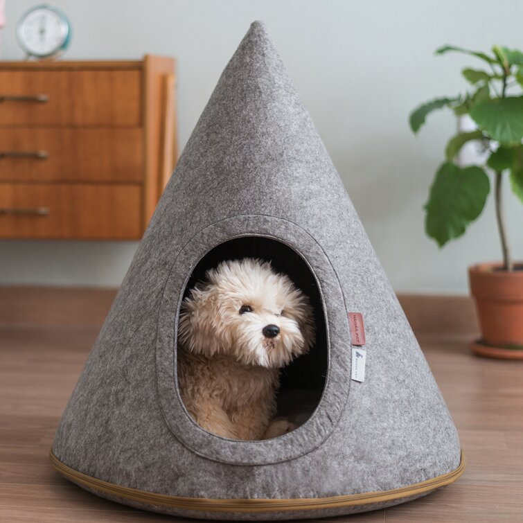 Hooded shop dog bed